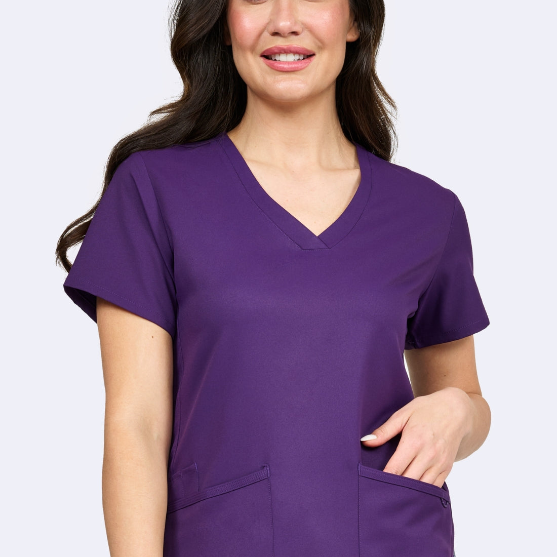 POLERA CLÍNICA MUJER STUDIO 1165 MORADO EGGPLANT
