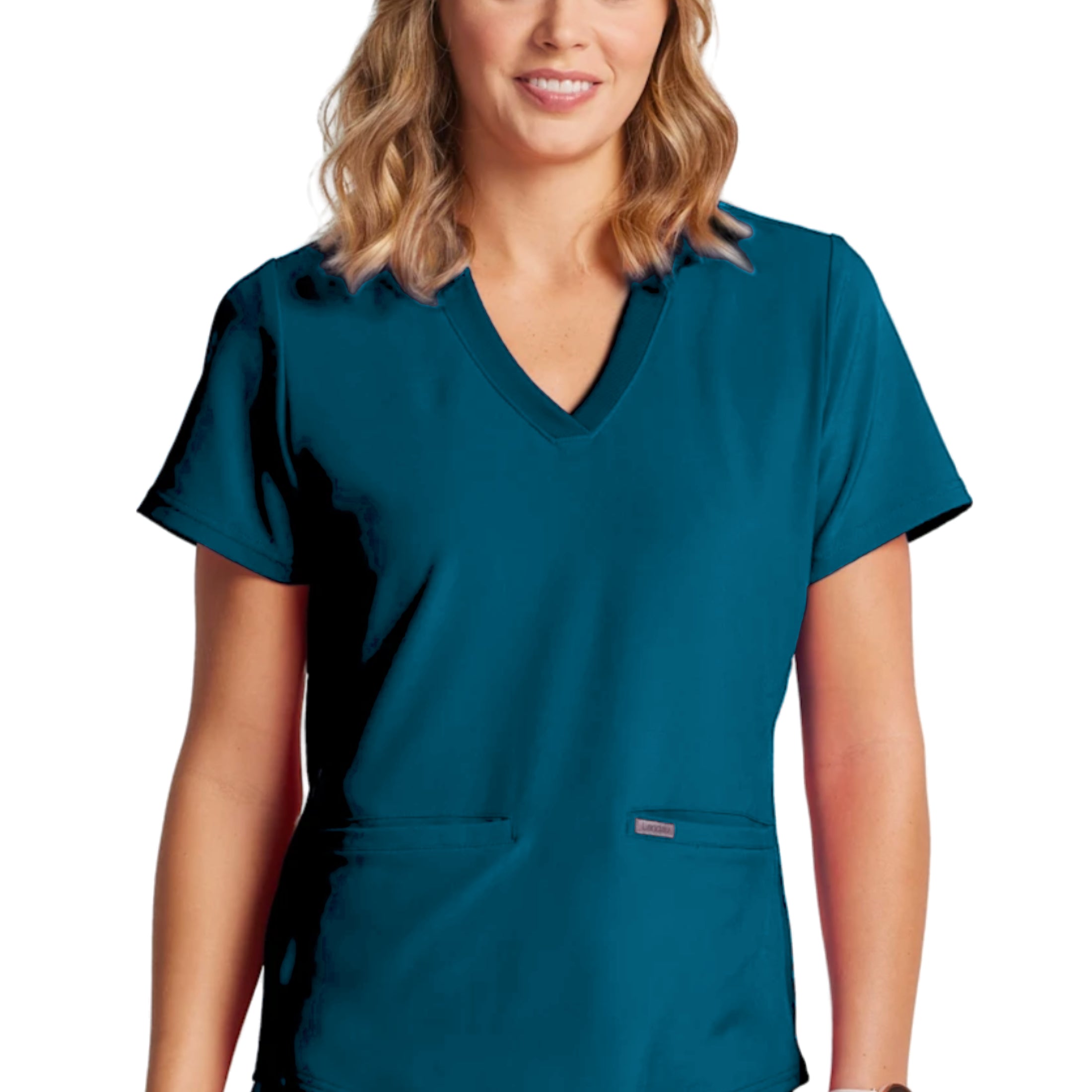 POLERA CLÍNICA MUJER FORWARD LT100 CARIBBEAN BLUE