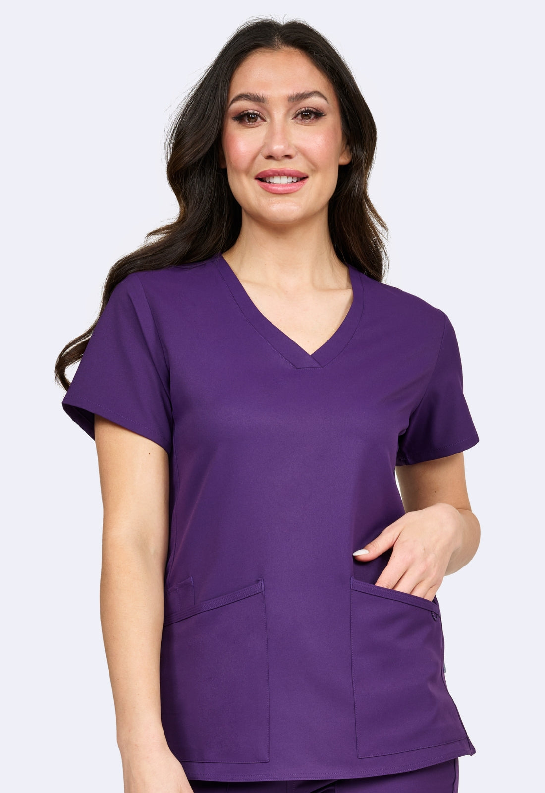 POLERA CLÍNICA MUJER STUDIO 1165 MORADO EGGPLANT
