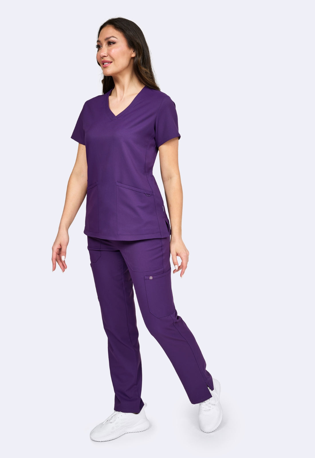 POLERA CLÍNICA MUJER STUDIO 1165 MORADO EGGPLANT