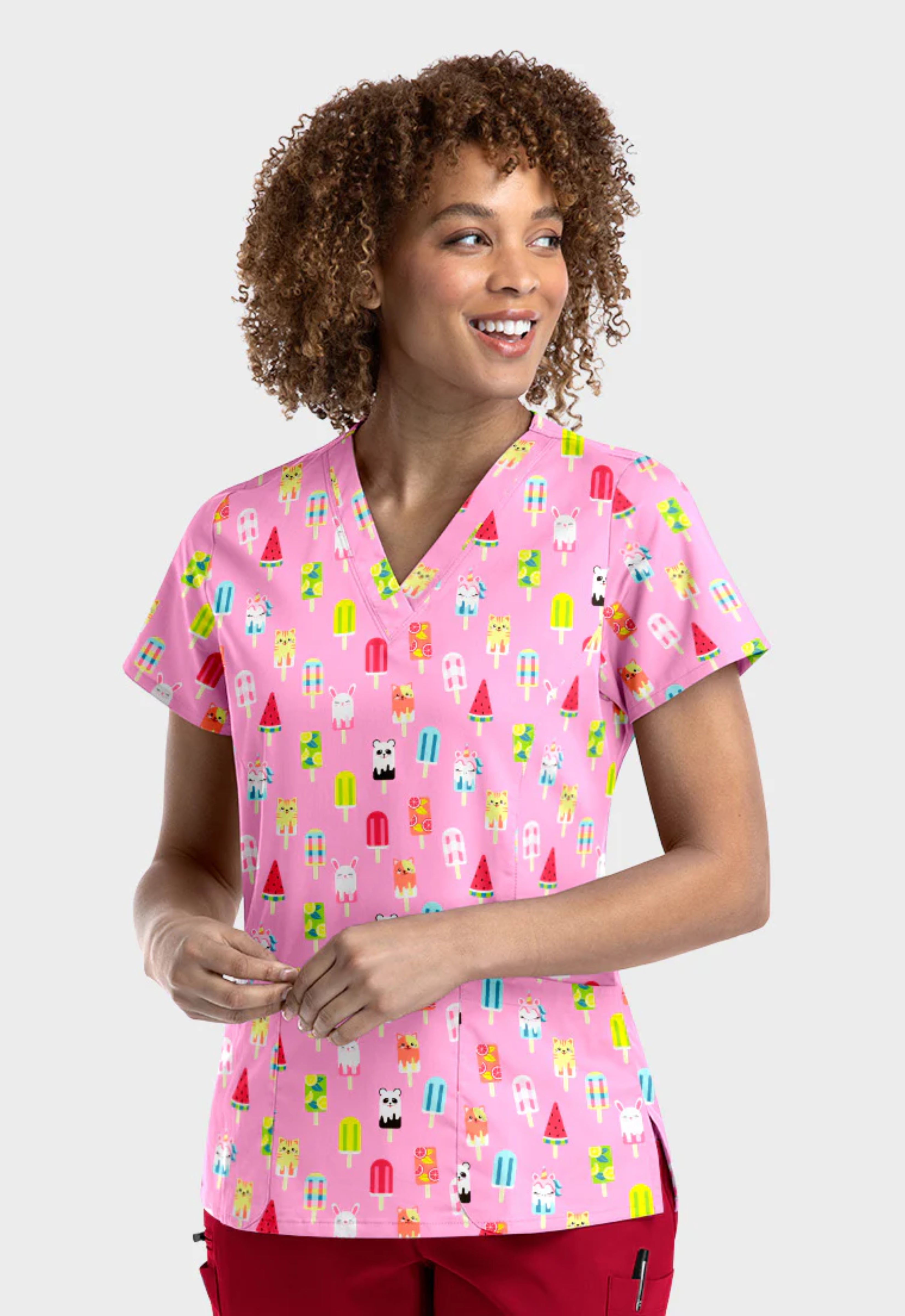 POLERA CLÍNICA ESTAMPADA MUJER 9810 SWSM