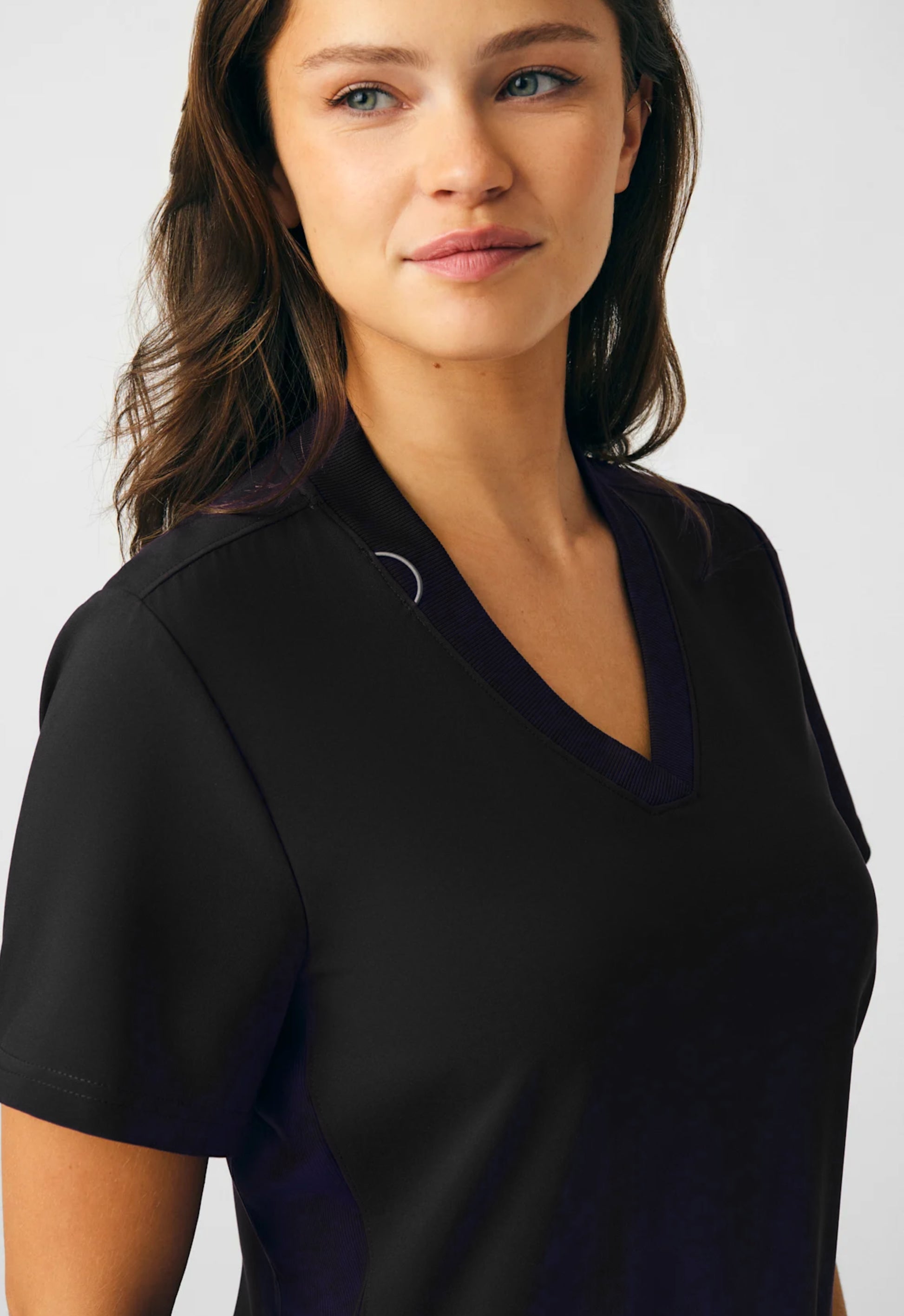 POLERA CLÍNICA MUJER FORWARD LT100 NEGRO