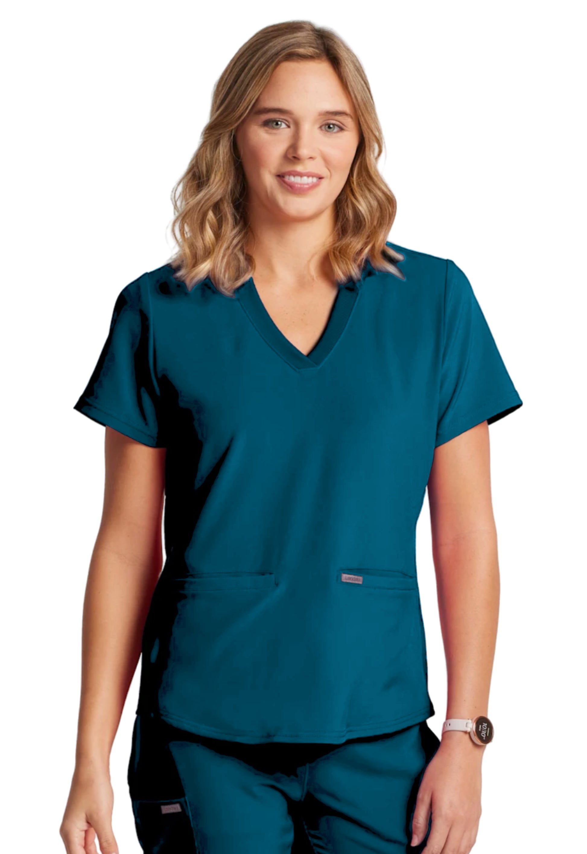 POLERA CLÍNICA MUJER FORWARD LT100 CARIBBEAN BLUE