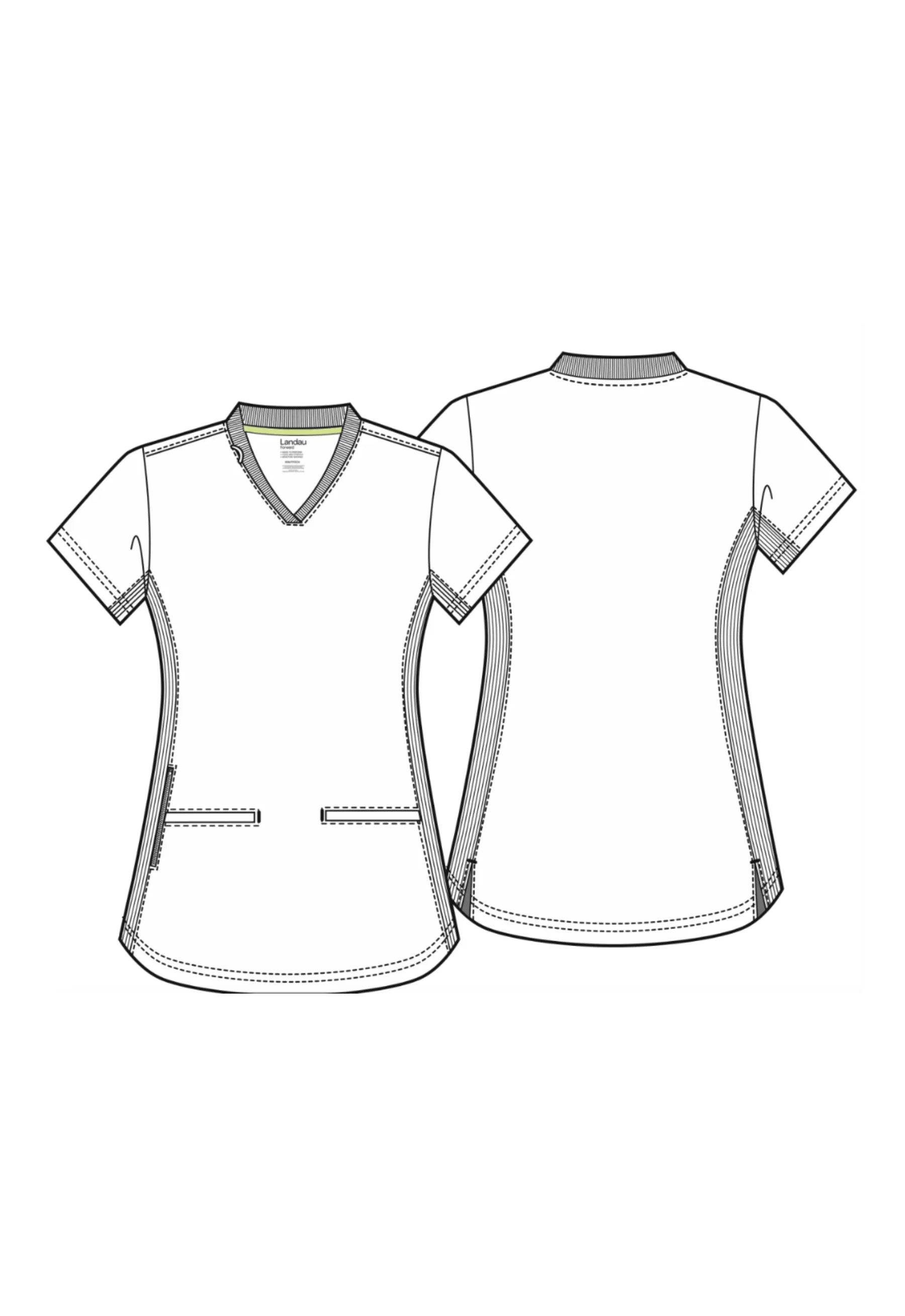 POLERA CLÍNICA MUJER FORWARD LT100 NEGRO