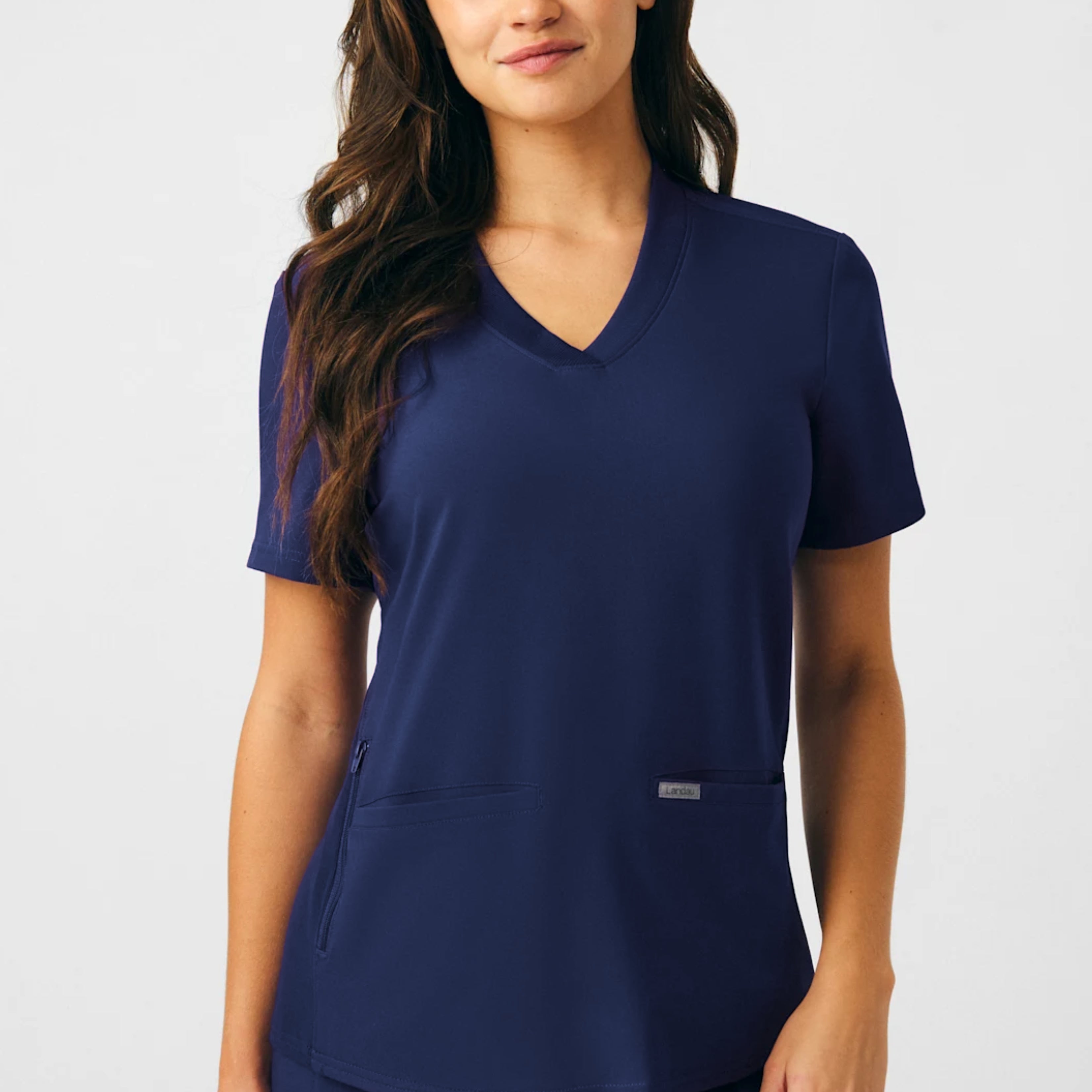 POLERA CLÍNICA MUJER FORWARD LT100 AZUL MARINO