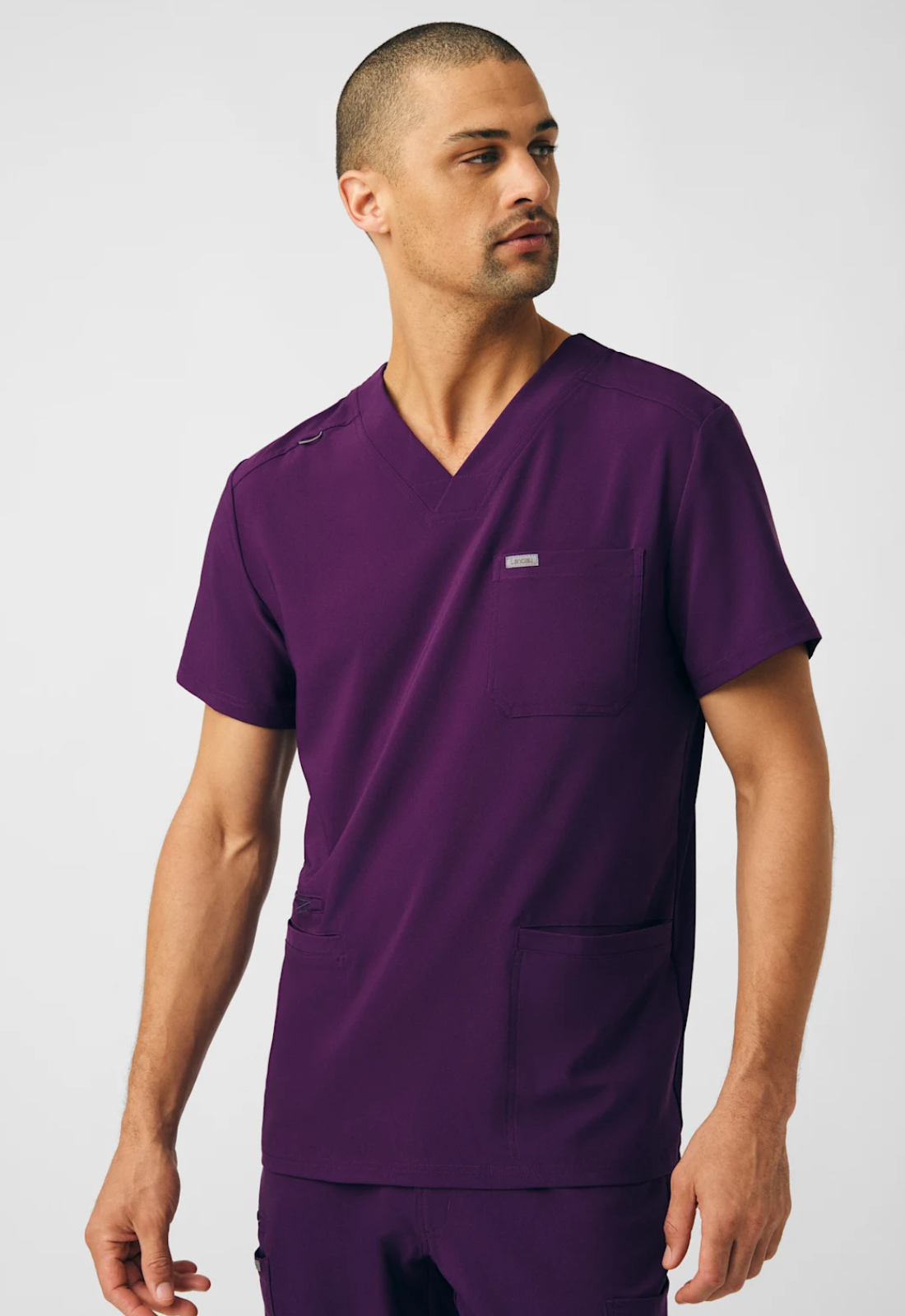 POLERA CLÍNICA HOMBRE FORWARD LT110 MORADO EGGPLANT