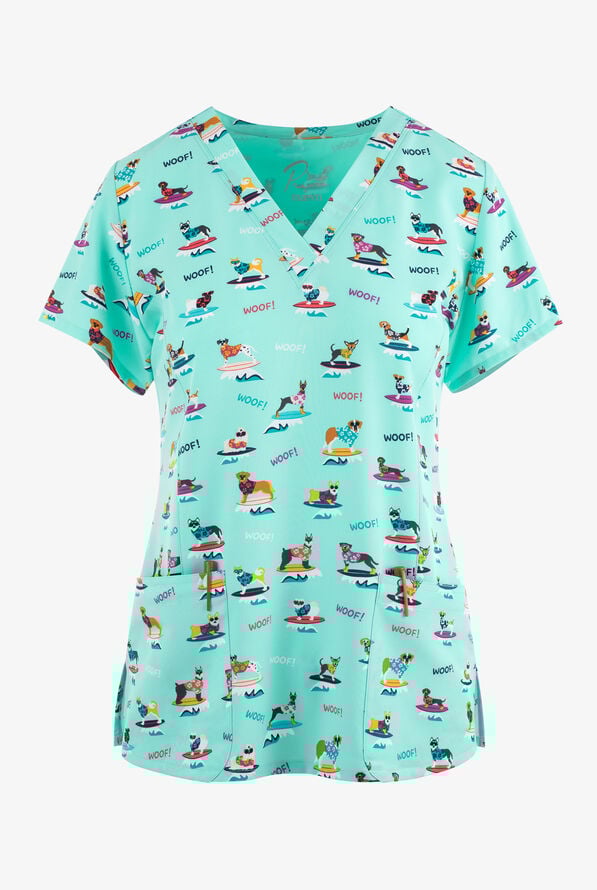 POLERA CLÍNICA ESTAMPADA MUJER 9810 SURF