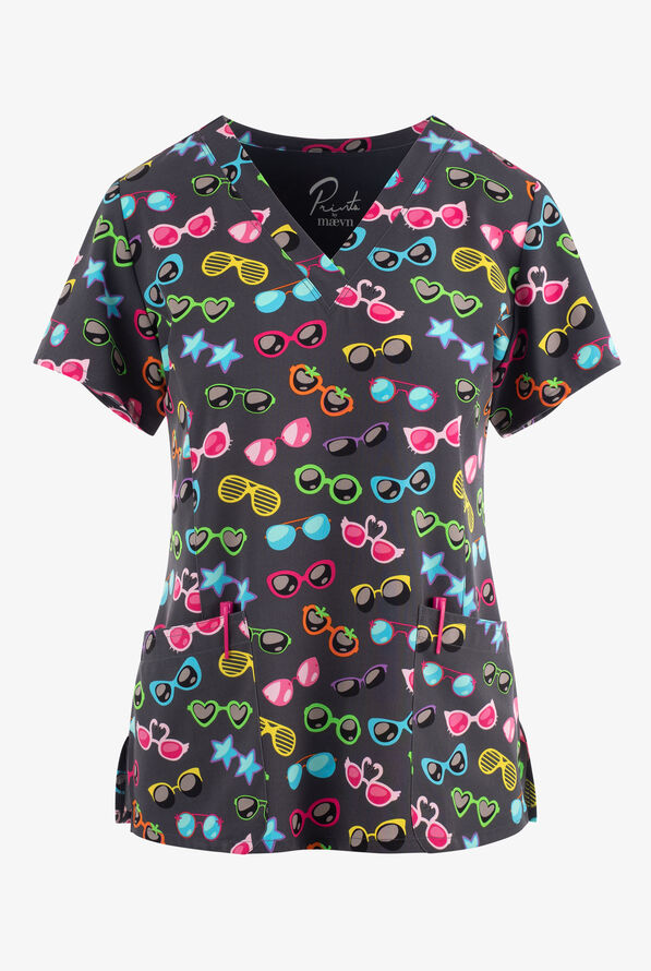POLERA CLÍNICA ESTAMPADA MUJER 9810 SWSH