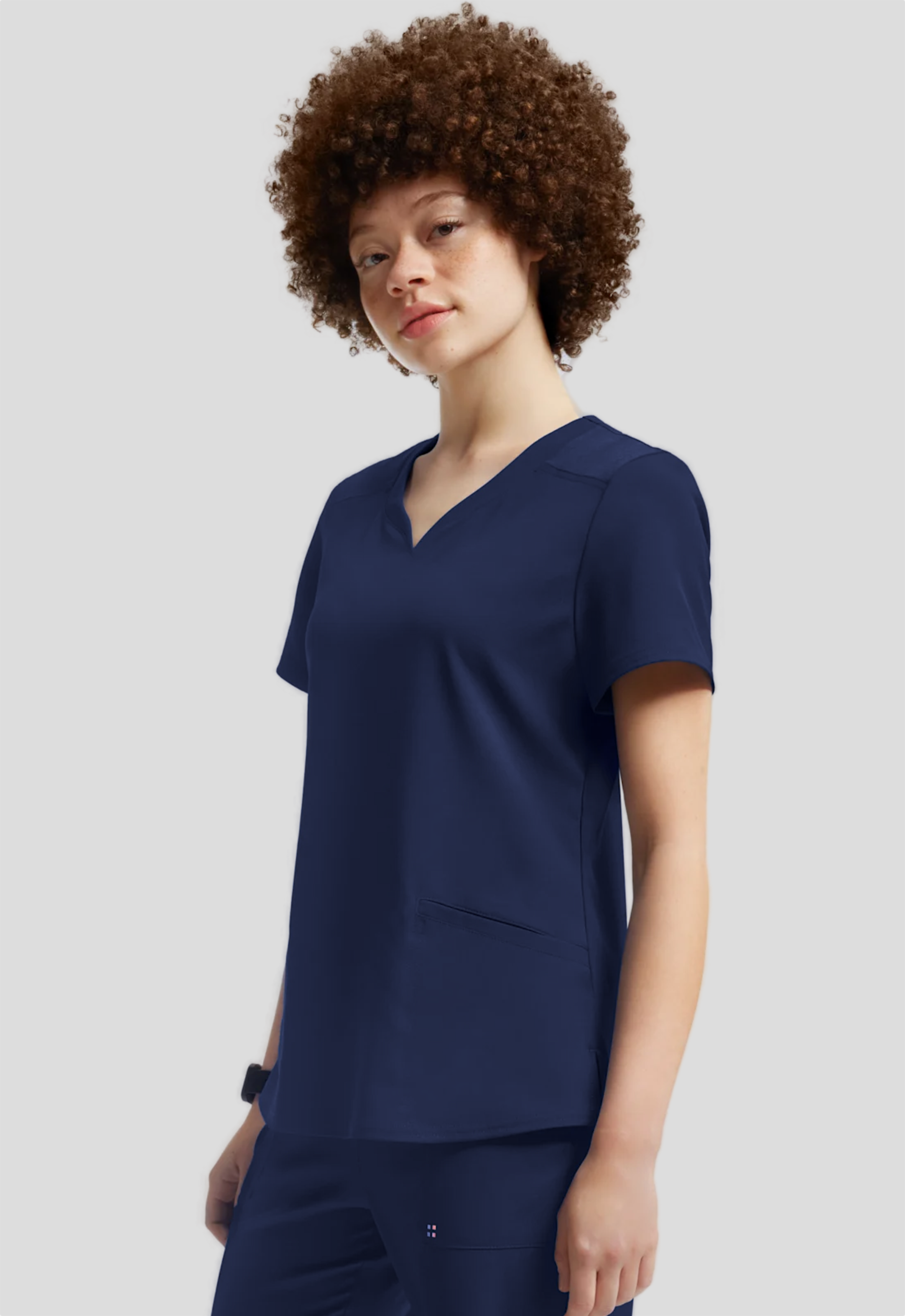 POLERA CLÍNICA MUJER VIBE WT121 AZUL MARINO