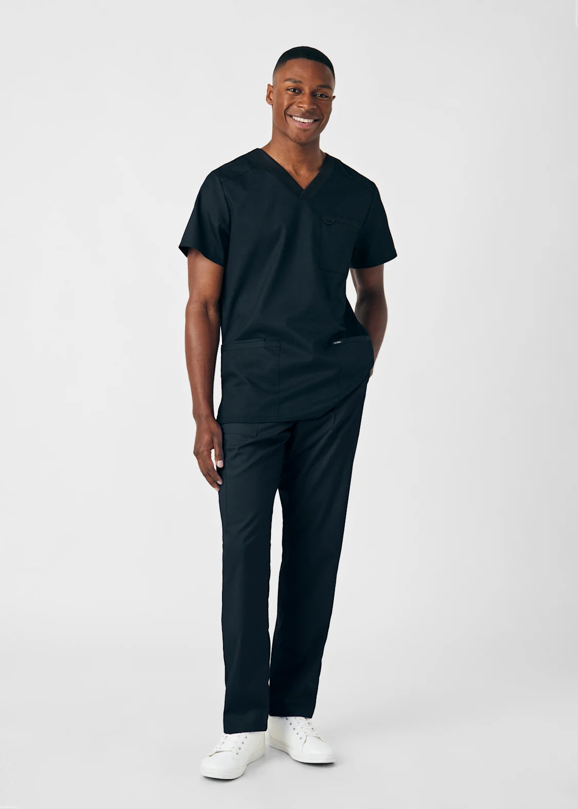 POLERA CLÍNICA HOMBRE PROFLEX LT109 NEGRO