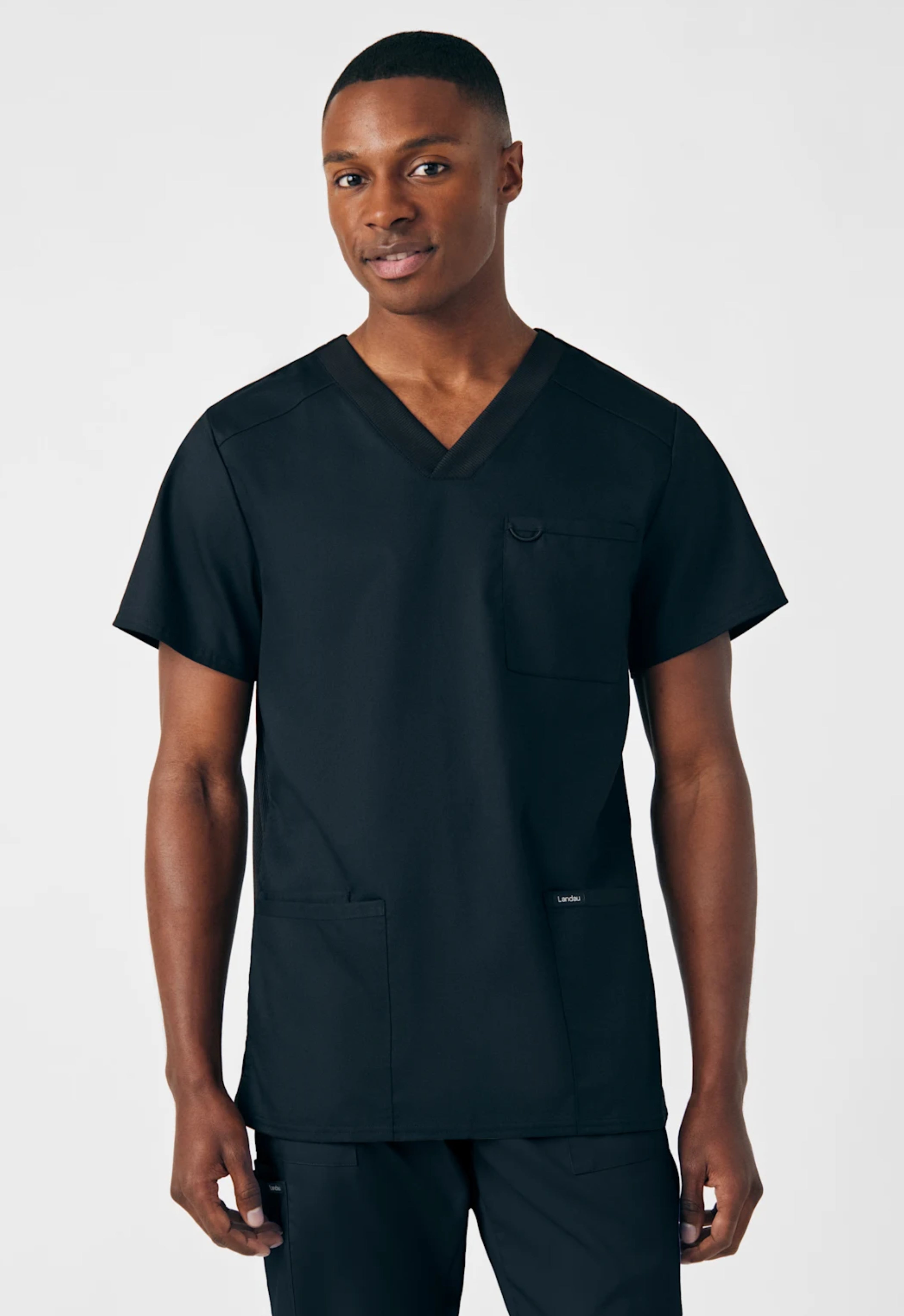 POLERA CLÍNICA HOMBRE PROFLEX LT109 NEGRO