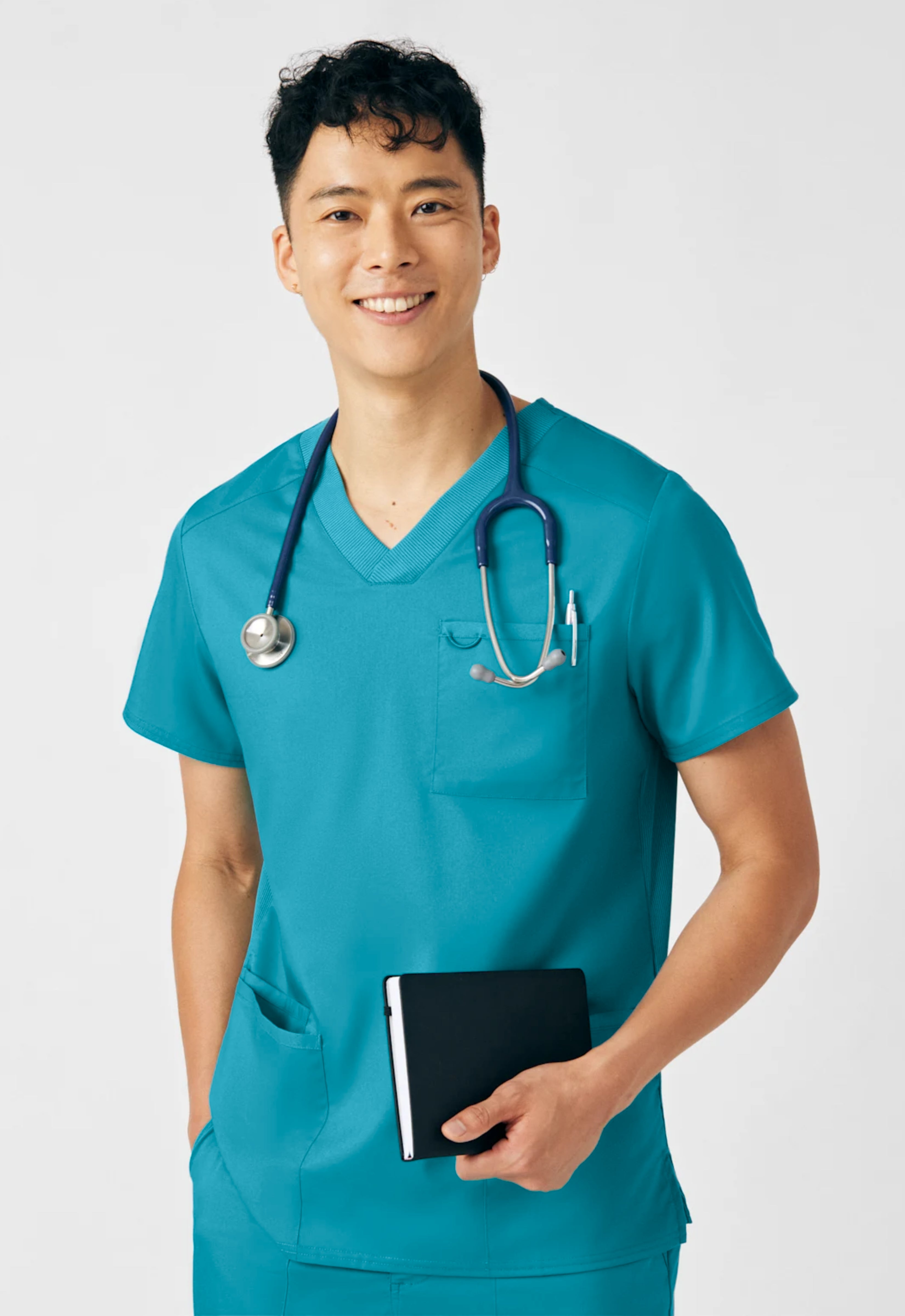POLERA CLÍNICA HOMBRE PROFLEX LT109 TEAL