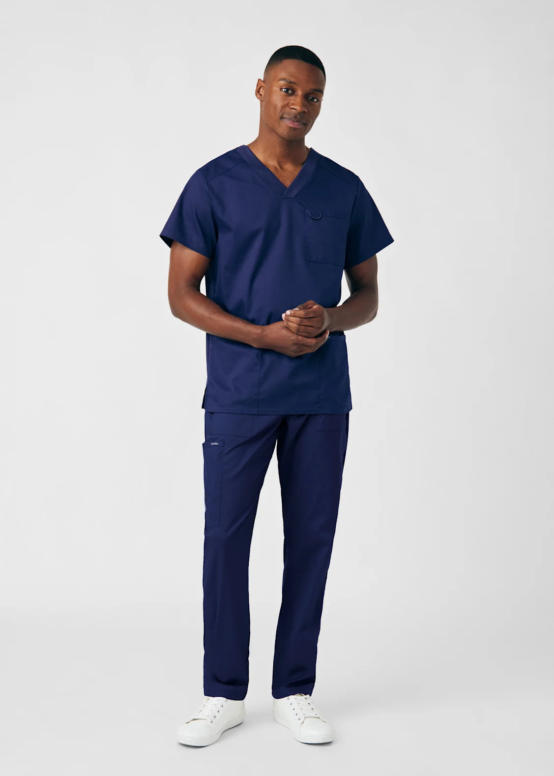 POLERA CLÍNICA HOMBRE PROFLEX LT109 AZUL MARINO