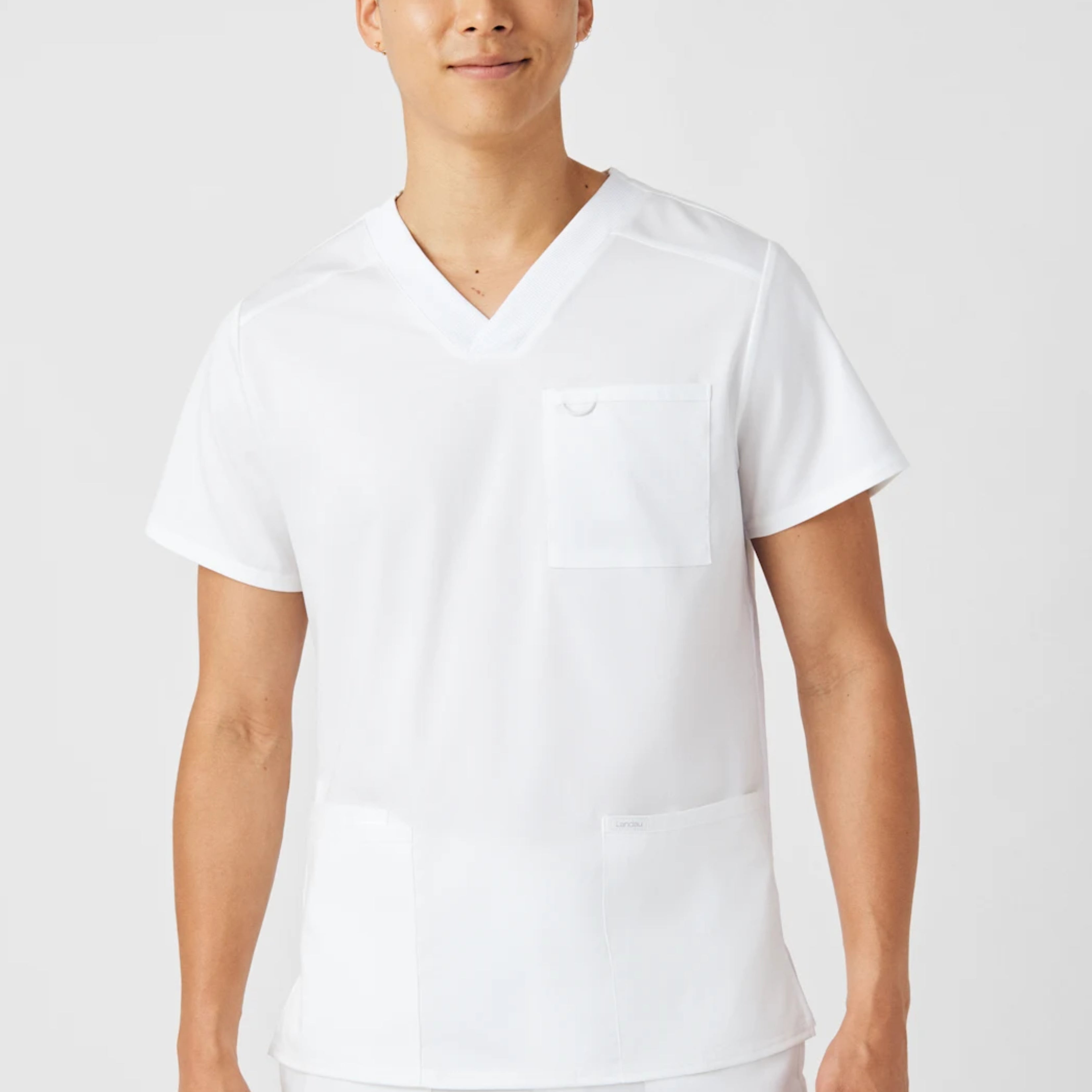 POLERA CLÍNICA HOMBRE PROFLEX LT109 BLANCO