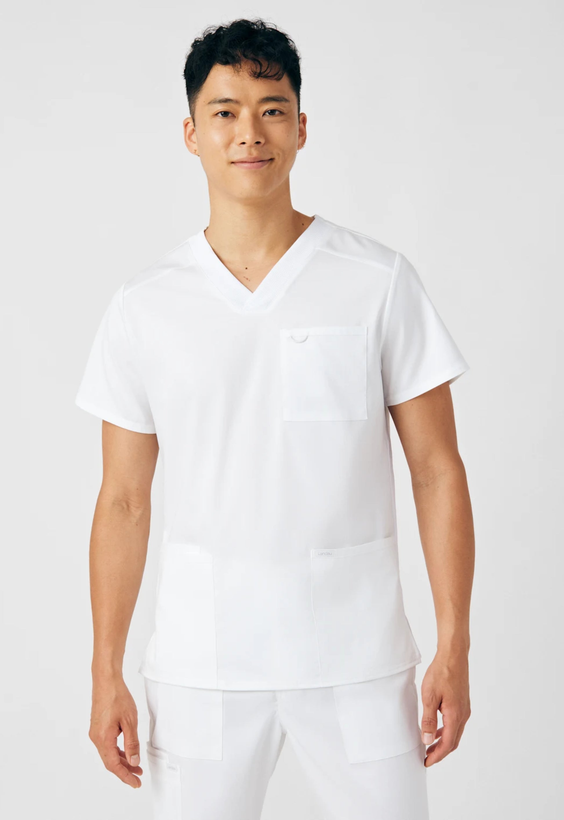 POLERA CLÍNICA HOMBRE PROFLEX LT109 BLANCO