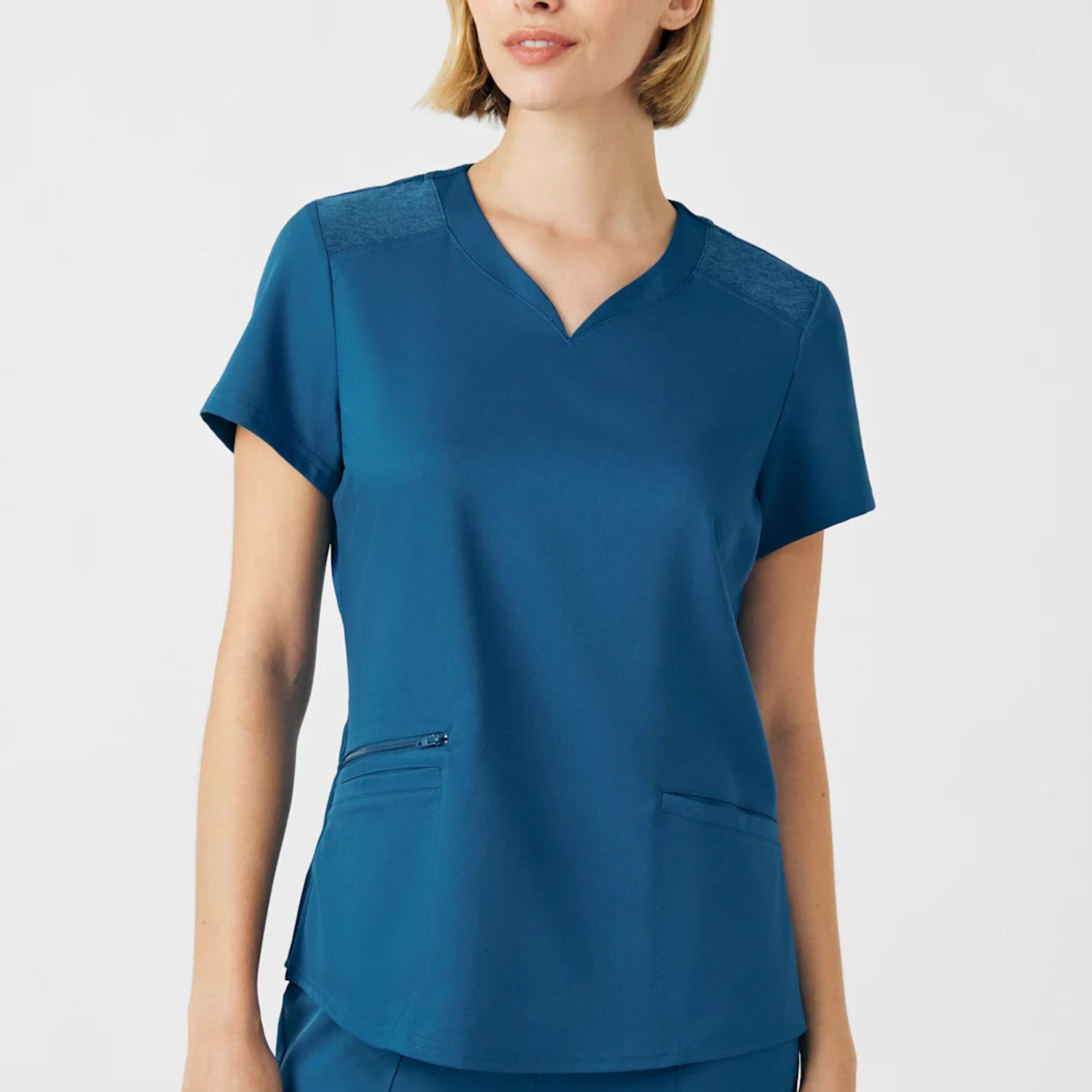 POLERA CLÍNICA MUJER VIBE WT121 CARIBBEAN BLUE