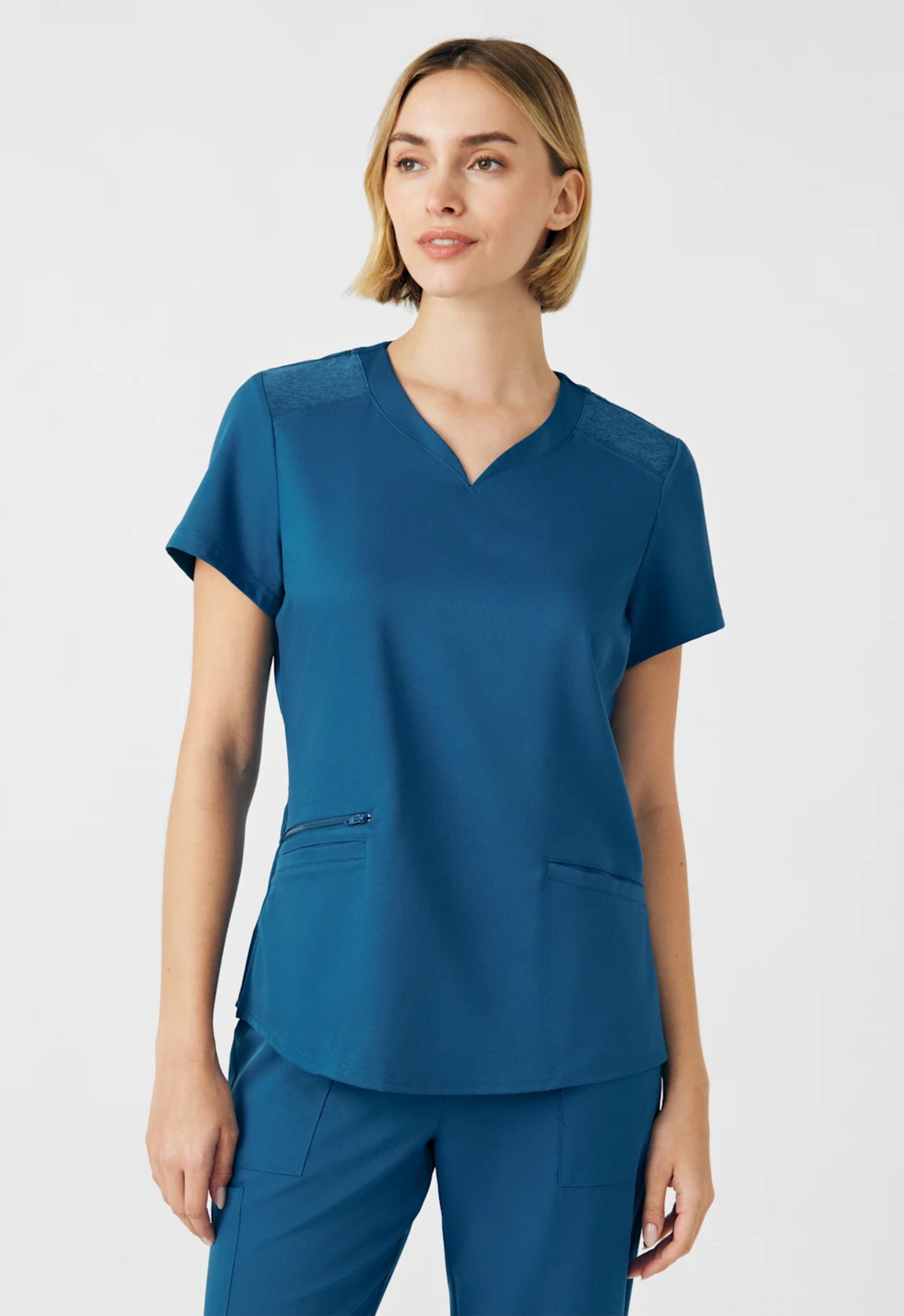 POLERA CLÍNICA MUJER VIBE WT121 CARIBBEAN BLUE