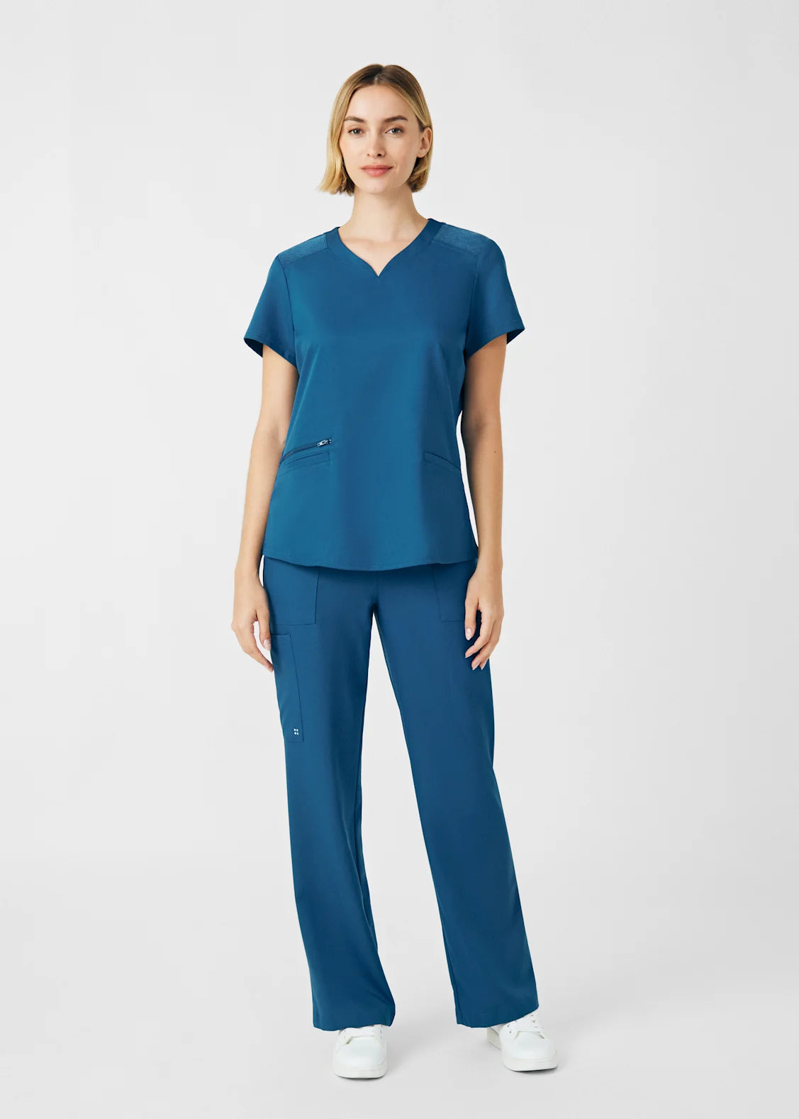 POLERA CLÍNICA MUJER VIBE WT121 CARIBBEAN BLUE